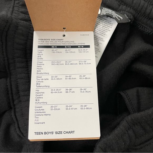NEW THE NORTH FACE Boys Black Camp Fleece Jogger Pants Athletic Comfy Bottoms - Picture 10 of 15